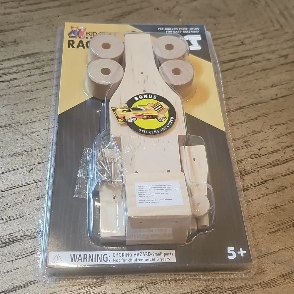 Kids Wooden Race Car Kit NWT